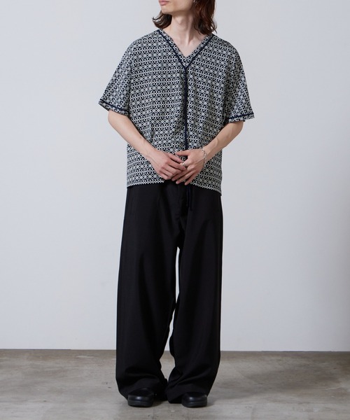 superNova.(スーパーノヴァ)の「superNova./スーパーノヴァ Braid Poncho-Indigo Tribal ポンチョ 夏服(Tシャツ/カットソー・メンズ・インディゴブルー・1)」の10枚目の写真