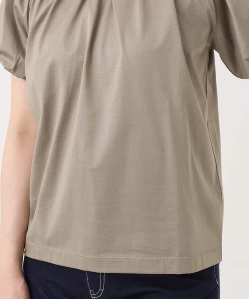 OFUON le MK(オフオンルエムケー)の「バルーンスリーブカットソー/接触冷感/洗える(Tシャツ/カットソー・レディース・イエロー/カーキブラウン/ホワイト・38/36)」の19枚目の写真