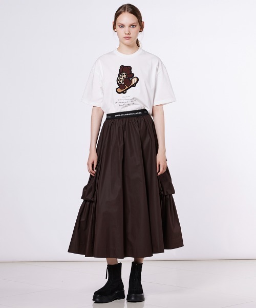 DOUBLE STANDARD CLOTHING（ダブルスタンダードクロージング）の「ブロードカーゴスカート（スカート・レディース・ブラック/ブラウン・38/36）」の8枚目の写真