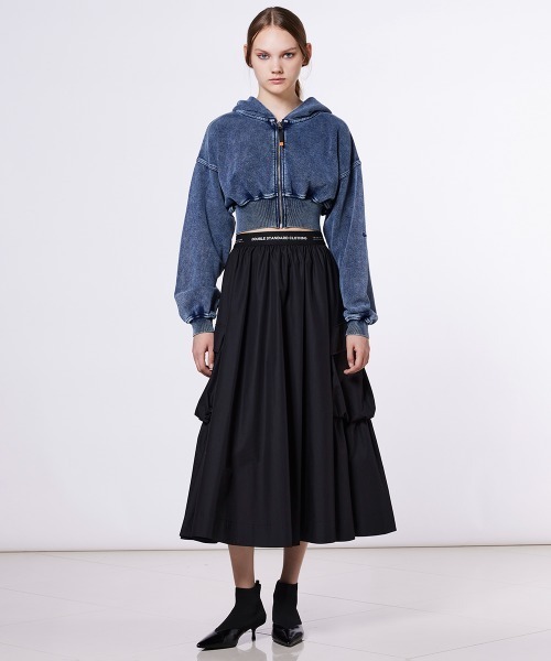 DOUBLE STANDARD CLOTHING（ダブルスタンダードクロージング）の「ブロードカーゴスカート（スカート・レディース・ブラック/ブラウン・38/36）」の9枚目の写真