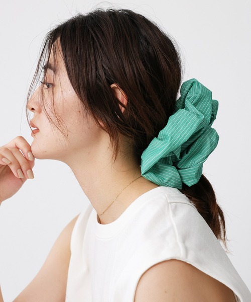 BELLA シュシュ　ストライプ トップ Large - ChouChou / BELLA – WHITE STRIPE ヘア