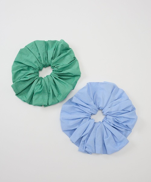 BABYLONE(バビロン)の「ストライプシュシュ(シュシュ・レディース・ブルー/グリーン・フリー)」の9枚目の写真