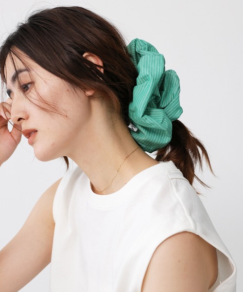 【原価ぶっ壊し割引】トリオンフ ストライプ シュシュ CELINE ストライプ トリオンフ シュシュ / ウール、コットン
