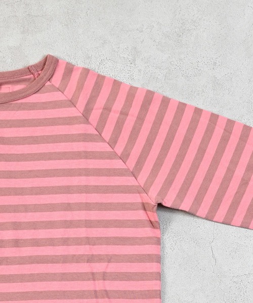 MARKEY'S(マーキーズ)の「先染めボーダーカットソー(Tシャツ/カットソー・キッズ・ライム/ブラック系その他/ピンク系その他/ブルー系その他/ベージュ系その他/パープル系その他・100/95/90/80/120/110/150/140/130)」の10枚目の写真