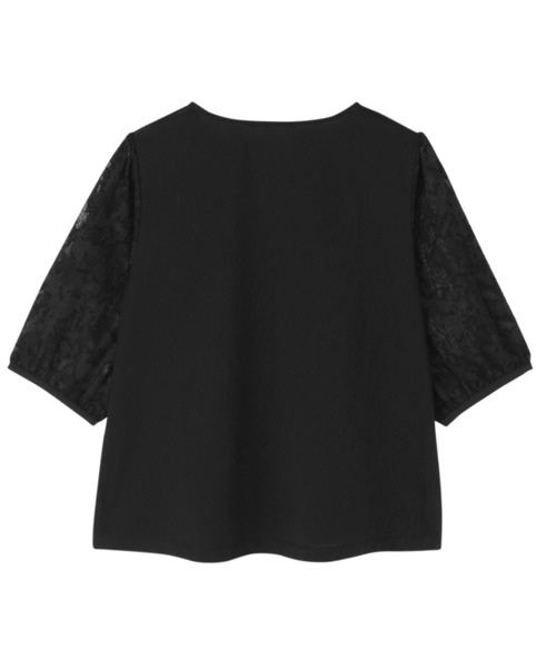 TOKYO SHIRTS(トウキョウシャツ)の「オパール袖 プルオーバー 五分袖(シャツ/ブラウス・レディース・グレー/オフホワイト/ブラック・M/L/LL)」の16枚目の写真