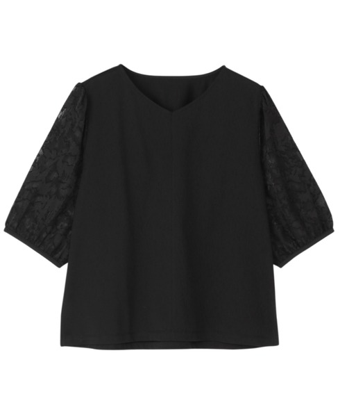 TOKYO SHIRTS(トウキョウシャツ)の「オパール袖 プルオーバー 五分袖(シャツ/ブラウス・レディース・グレー/オフホワイト/ブラック・M/L/LL)」の15枚目の写真