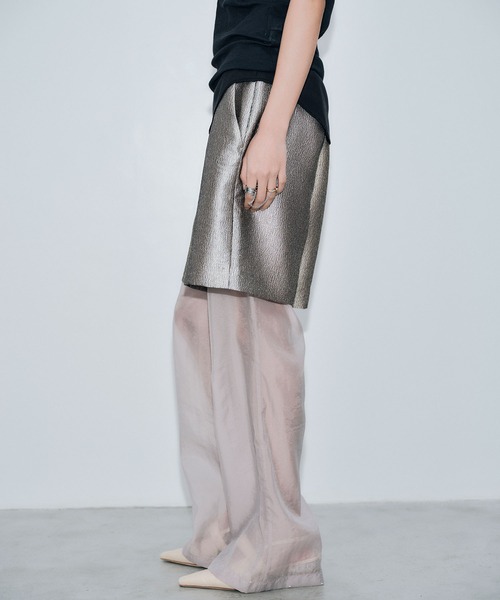 THINGS THAT MATTER（シングス ザット マター）の「METAL BUTCHER SHEER LAYERED PANTS / メタルブッチャーシアーレイヤードパンツ（その他パンツ・レディース・ブラック/ベージュ・1/2）」の14枚目の写真