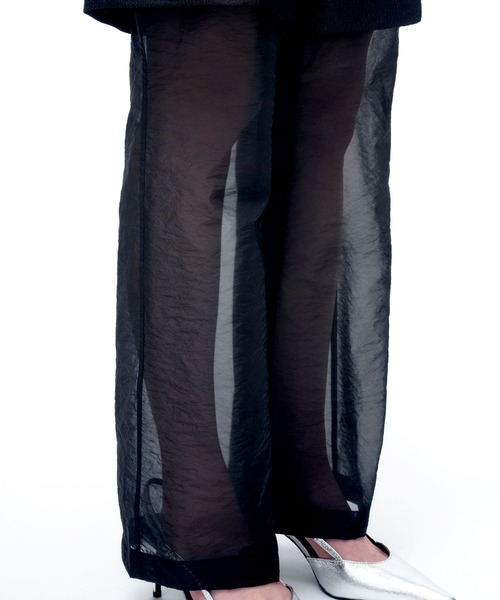 THINGS THAT MATTER（シングス ザット マター）の「METAL BUTCHER SHEER LAYERED PANTS / メタルブッチャーシアーレイヤードパンツ（その他パンツ・レディース・ブラック/ベージュ・1/2）」の10枚目の写真