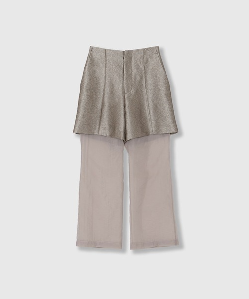 THINGS THAT MATTER（シングス ザット マター）の「METAL BUTCHER SHEER LAYERED PANTS / メタルブッチャーシアーレイヤードパンツ（その他パンツ・レディース・ブラック/ベージュ・1/2）」の16枚目の写真
