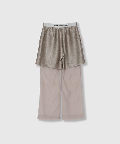THINGS THAT MATTER（シングス ザット マター）の「METAL BUTCHER SHEER LAYERED PANTS / メタルブッチャーシアーレイヤードパンツ（その他パンツ・レディース・ブラック/ベージュ・1/2）」の17枚目の写真