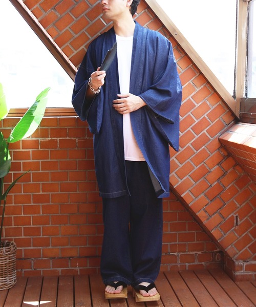 ８(eight)（エイト）の「デニム羽織（浴衣・メンズ・インディゴブルー・LARGE/X-LARGE/XX-LARGE/SMALL/MEDIUM）」の8枚目の写真