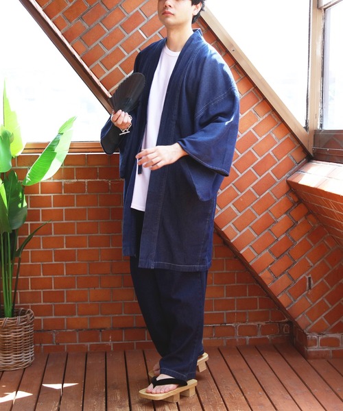 ８(eight)（エイト）の「デニム羽織（浴衣・メンズ・インディゴブルー・LARGE/X-LARGE/XX-LARGE/SMALL/MEDIUM）」の10枚目の写真