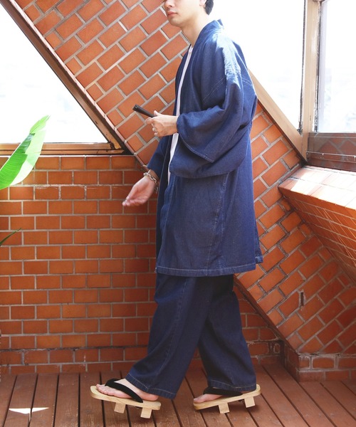 ８(eight)（エイト）の「デニム羽織（浴衣・メンズ・インディゴブルー・LARGE/X-LARGE/XX-LARGE/SMALL/MEDIUM）」の11枚目の写真
