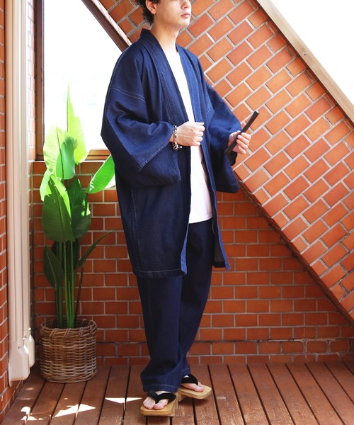 ８(eight)（エイト）の「デニム羽織（浴衣・メンズ・インディゴブルー・LARGE/X-LARGE/XX-LARGE/SMALL/MEDIUM）」の12枚目の写真