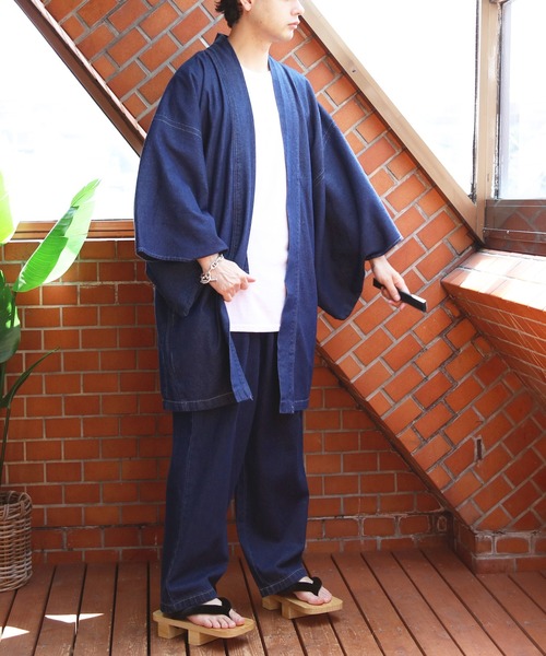 ８(eight)（エイト）の「デニム羽織（浴衣・メンズ・インディゴブルー・LARGE/X-LARGE/XX-LARGE/SMALL/MEDIUM）」の13枚目の写真
