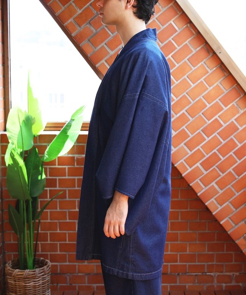 ８(eight)（エイト）の「デニム羽織（浴衣・メンズ・インディゴブルー・LARGE/X-LARGE/XX-LARGE/SMALL/MEDIUM）」の14枚目の写真