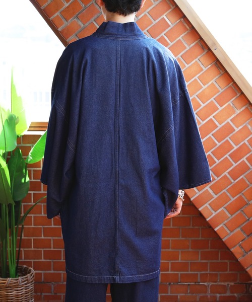 ８(eight)（エイト）の「デニム羽織（浴衣・メンズ・インディゴブルー・LARGE/X-LARGE/XX-LARGE/SMALL/MEDIUM）」の15枚目の写真