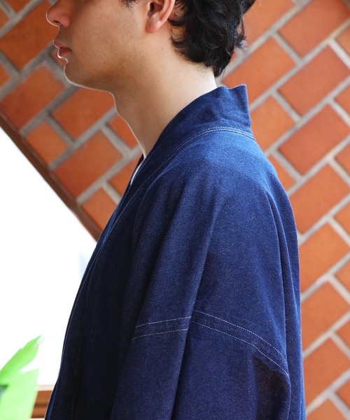 ８(eight)（エイト）の「デニム羽織（浴衣・メンズ・インディゴブルー・LARGE/X-LARGE/XX-LARGE/SMALL/MEDIUM）」の18枚目の写真