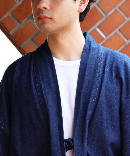 ８(eight)（エイト）の「デニム羽織（浴衣・メンズ・インディゴブルー・LARGE/X-LARGE/XX-LARGE/SMALL/MEDIUM）」の19枚目の写真