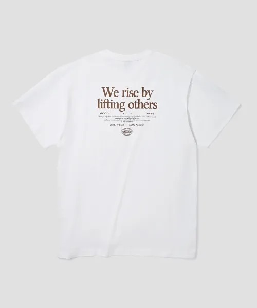 Vini(ヴィニ)の「Warrise レタリング半袖Tシャツ(Tシャツ/カットソー・レディース・ライトベージュ/ブラック/ホワイト・LARGE/MEDIUM)」の5枚目の写真