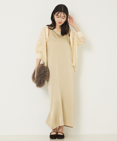 abahouse mavie（アバハウスマヴィ）の「シアーシャツカーディガン（カーディガン/ボレロ・レディース・ブラウン/ブラック/クリーム・フリー）」の4枚目の写真