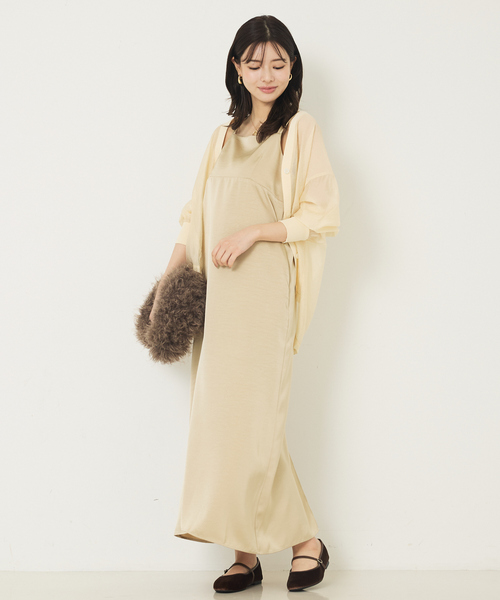 abahouse mavie（アバハウスマヴィ）の「シアーシャツカーディガン（カーディガン/ボレロ・レディース・ブラウン/ブラック/クリーム・フリー）」の5枚目の写真