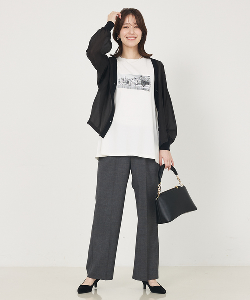 abahouse mavie（アバハウスマヴィ）の「シアーシャツカーディガン（カーディガン/ボレロ・レディース・ブラウン/ブラック/クリーム・フリー）」の16枚目の写真