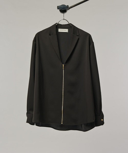 クルニcullni シャツ CULLNI/クルニ】シャツ Melange Stripe Twill Asymmetrical