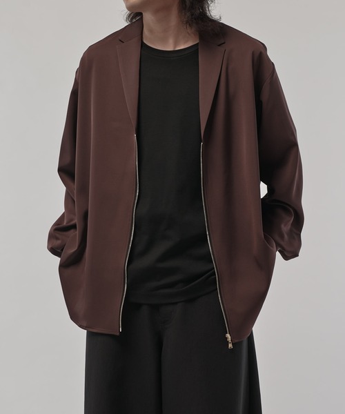 CULLNI（クルニ）の「【CULLNI/クルニ】テーラードZIPシャツ（シャツ/ブラウス・メンズ・アイボリー/ブラック/ブラウン・1/2）」の10枚目の写真