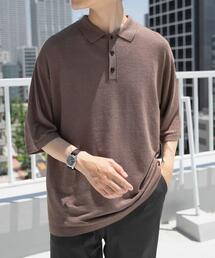 ITEMS URBANRESEARCH | レーヨンリネン半袖ニットポロ(ポロシャツ)