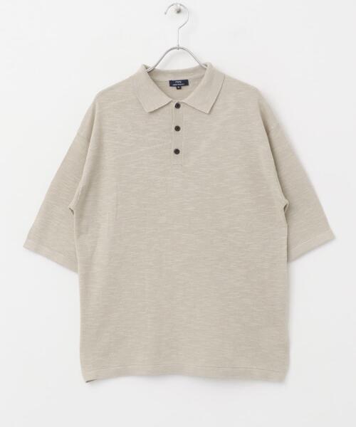 ITEMS URBANRESEARCH（アイテムズ アーバンリサーチ）の「レーヨンリネン半袖ニットポロ（ポロシャツ・メンズ・アイボリー/ブラック/ブラウン・MEDIUM/LARGE）」の18枚目の写真