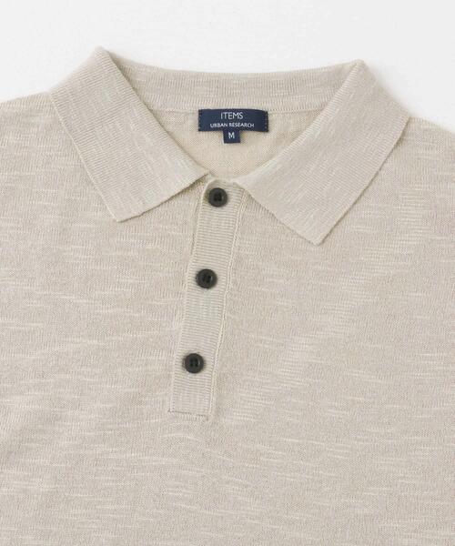 ITEMS URBANRESEARCH（アイテムズ アーバンリサーチ）の「レーヨンリネン半袖ニットポロ（ポロシャツ・メンズ・アイボリー/ブラック/ブラウン・MEDIUM/LARGE）」の19枚目の写真