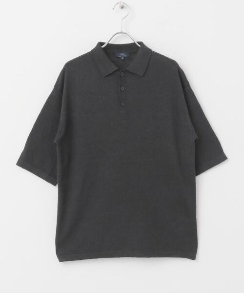 セール】レーヨンリネン半袖ニットポロ（ポロシャツ）｜ITEMS