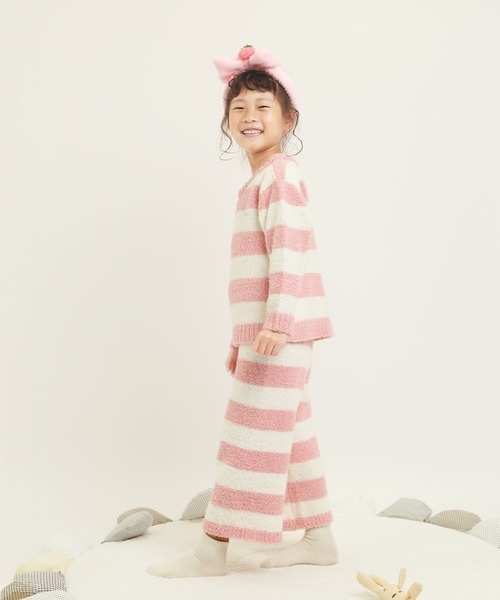 la poche biscuit（ラポシェビスキュイ）の「【もちふわシリーズ】トップス（ルームウェア/パジャマ・キッズ・サックスブルー/ピンク・130/120/110/100/90/80）」の8枚目の写真