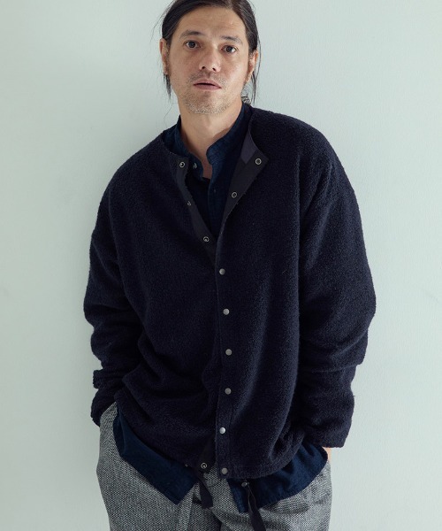 EGO TRIPPING（エゴトリッピング）の「mcg3678-WOOLSNAP カーディガン（カーディガン/ボレロ・メンズ・ブラック/杢グレー/ネイビー・46/48）」の3枚目の写真