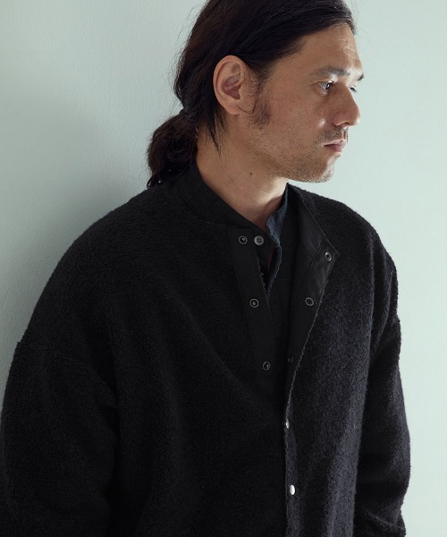 EGO TRIPPING（エゴトリッピング）の「mcg3678-WOOLSNAP カーディガン（カーディガン/ボレロ・メンズ・ブラック/杢グレー/ネイビー・46/48）」の2枚目の写真