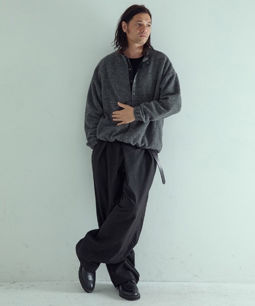 EGO TRIPPING（エゴトリッピング）の「mcg3678-WOOLSNAP カーディガン（カーディガン/ボレロ・メンズ・ブラック/杢グレー/ネイビー・46/48）」の7枚目の写真