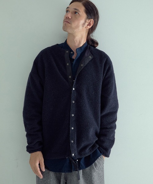 EGO TRIPPING（エゴトリッピング）の「mcg3678-WOOLSNAP カーディガン（カーディガン/ボレロ・メンズ・ブラック/杢グレー/ネイビー・46/48）」の6枚目の写真