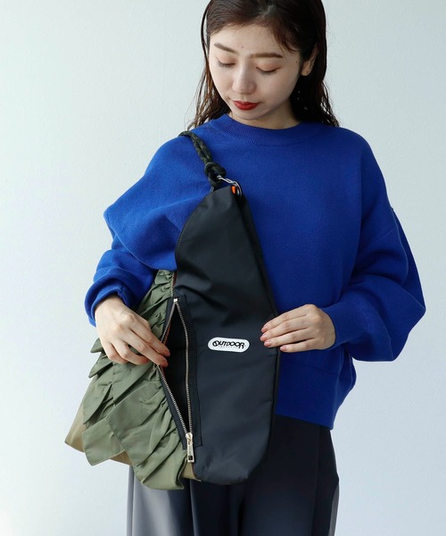 RISLEY×OUTDOOR PRODUCTS 】バイカラートライアングルフリルバッグ