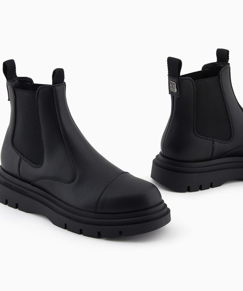 A|X アルマーニ エクスチェンジ】ボリュームソール レザー チェルシー