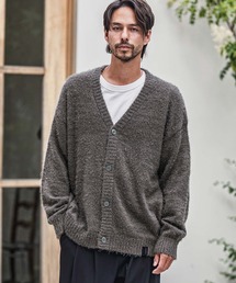 mcg3676-Minimal Shaggy Knit Cardigan シャギーニットカーディガン