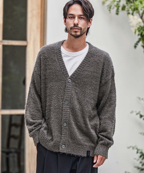 CAMBIO（カンビオ）の「mcg3676-Minimal Shaggy Knit Cardigan シャギーニットカーディガン（カーディガン/ボレロ・メンズ・ブラック/グレー/イエロー・M/L）」の3枚目の写真