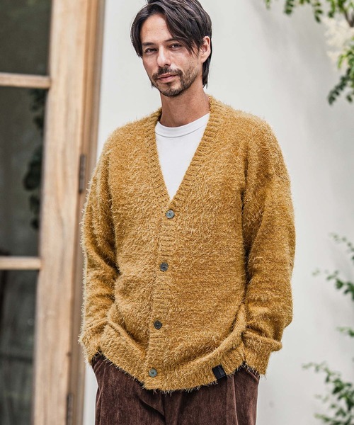 mcg3676-Minimal Shaggy Knit Cardigan シャギーニットカーディガン