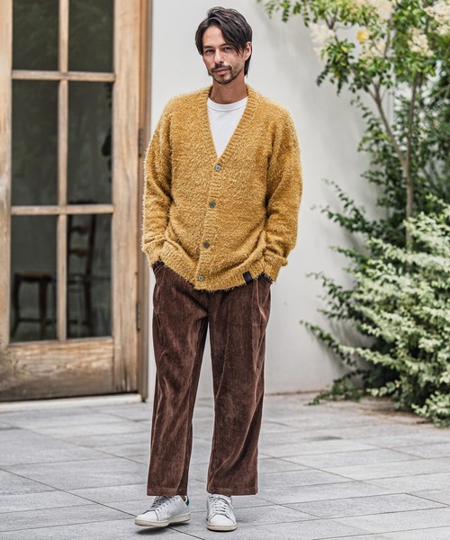 CAMBIO（カンビオ）の「mcg3676-Minimal Shaggy Knit Cardigan シャギーニットカーディガン（カーディガン/ボレロ・メンズ・ブラック/グレー/イエロー・M/L）」の4枚目の写真