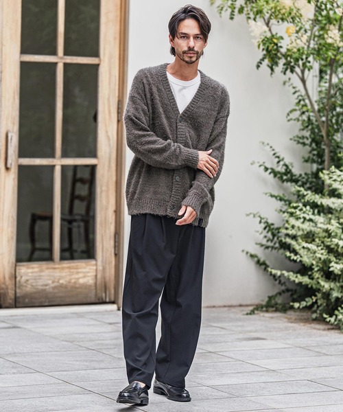 CAMBIO（カンビオ）の「mcg3676-Minimal Shaggy Knit Cardigan シャギーニットカーディガン（カーディガン/ボレロ・メンズ・ブラック/グレー/イエロー・M/L）」の22枚目の写真