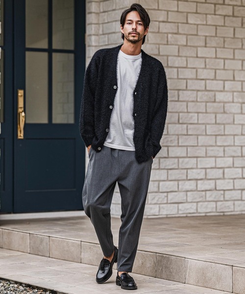 CAMBIO（カンビオ）の「mcg3676-Minimal Shaggy Knit Cardigan シャギーニットカーディガン（カーディガン/ボレロ・メンズ・ブラック/グレー/イエロー・M/L）」の18枚目の写真