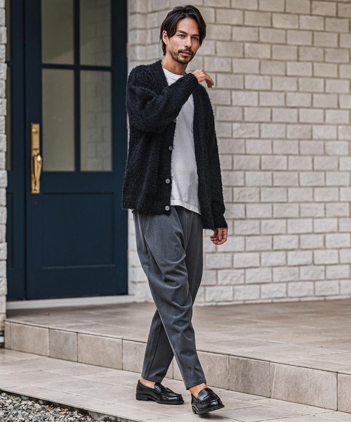 CAMBIO（カンビオ）の「mcg3676-Minimal Shaggy Knit Cardigan シャギーニットカーディガン（カーディガン/ボレロ・メンズ・ブラック/グレー/イエロー・M/L）」の17枚目の写真