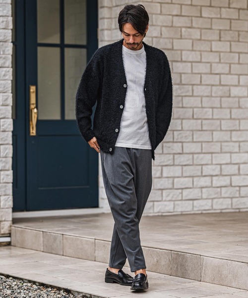 CAMBIO（カンビオ）の「mcg3676-Minimal Shaggy Knit Cardigan シャギーニットカーディガン（カーディガン/ボレロ・メンズ・ブラック/グレー/イエロー・M/L）」の16枚目の写真