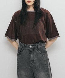 KBF | メッシュベロアリンガーTEE(Tシャツ/カットソー)