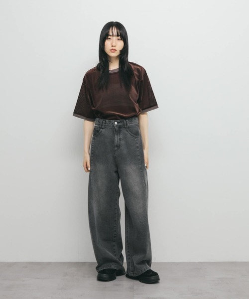 tシャツ メッシュベロアリンガーTEE レディース メッシュベロアリンガーTEE[KBA5-21F450]｜URBAN RESEARCH公式